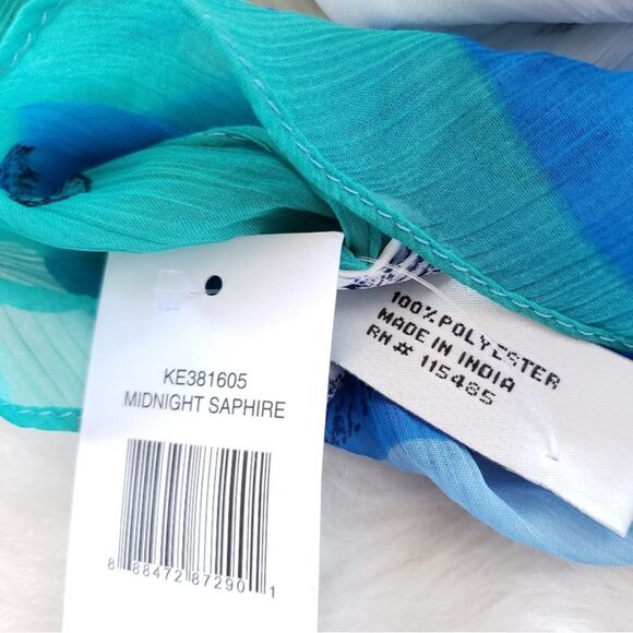 Kensie Coastal Ocean Seashell Sheer Scarf NWT - Picture 10 of 14